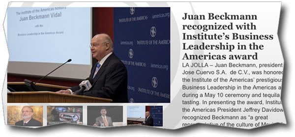 Institute of the Americas website features Juan Beckmann.