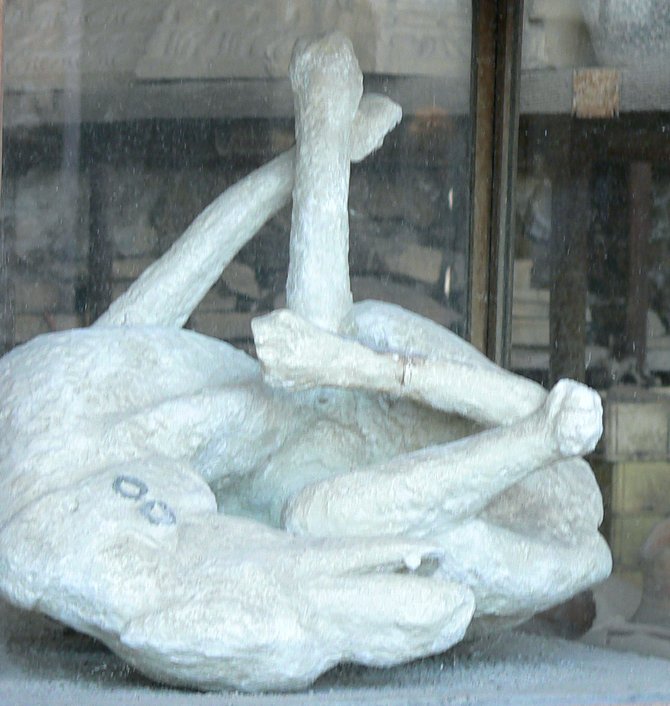 Dying Dog, Pompei, Italy.
