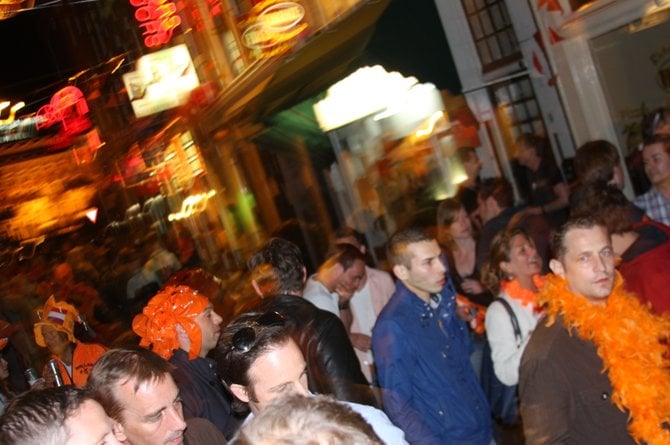 Partying in the streets for Queen's Day