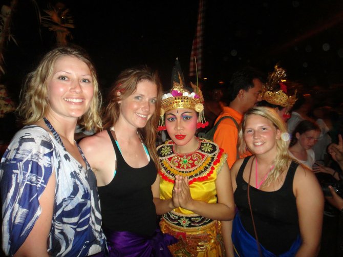 This photo was taken immediately after we watched a fire ceremony at a temple in Ulu Watu, Bali.
