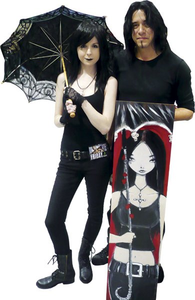 Billy Martinez (right) self-publishes a gothic Tim Burton-esque comic series called The Deepest Dark.
