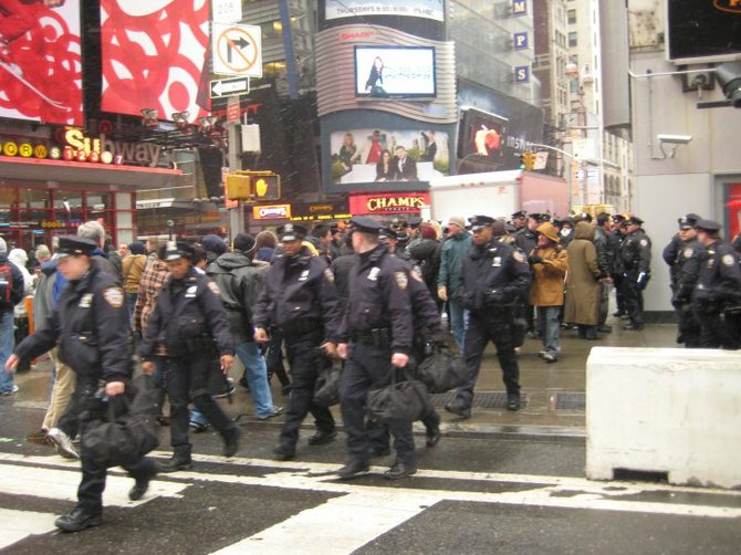 New Years Eve! Police in full force!