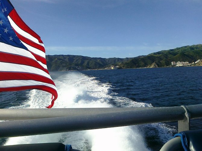 Farewell to Catalina Island from the back of the ferry.
