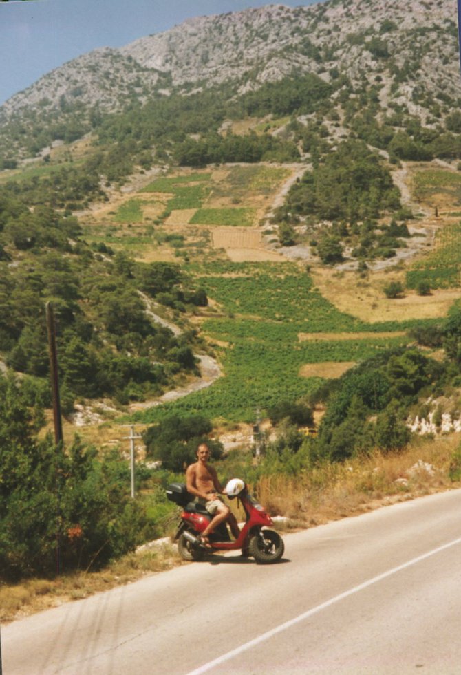 Croatian countryside by scooter