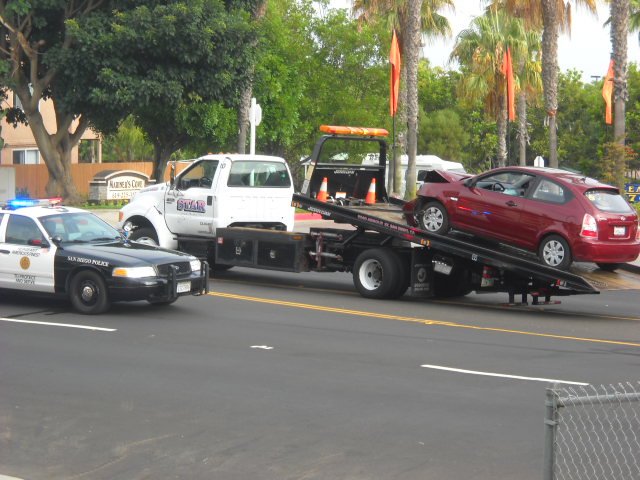 Another day another car accident, along busy West Pt. Loma Blvd. in Ocean Beach.