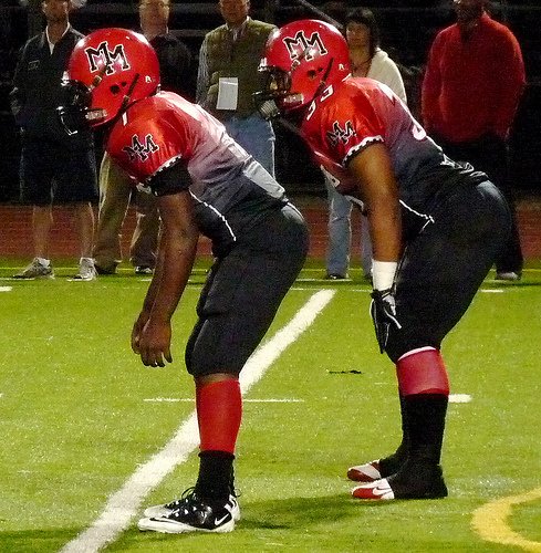 Mount Miguel quarterback Dee’jay Nolen (left) and running back Tony Dozier