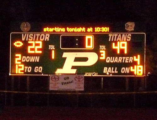 Final score – Poway 49, Ramona 22