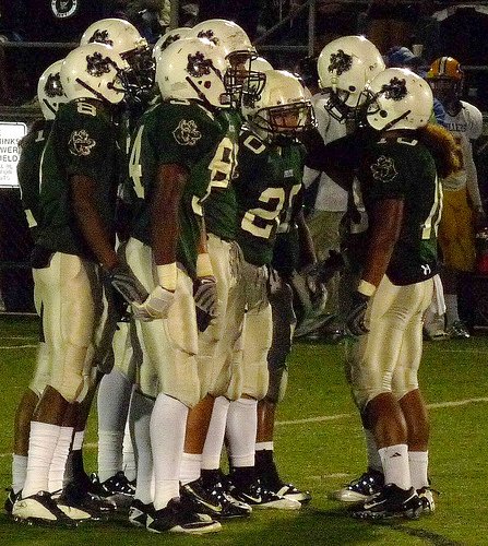 The Helix defensive huddle