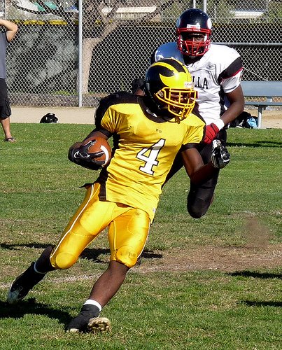 Mission Bay running back Chris Byrd looks to cut inside