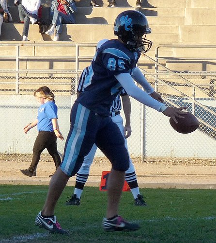 University City punter Christian Canseco gives the ball a boot