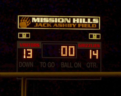 Final score – Mission Hills 14, Rancho Bernardo 13