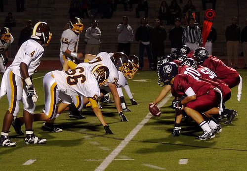 The line of scrimmage between Horizon and Francis Parker