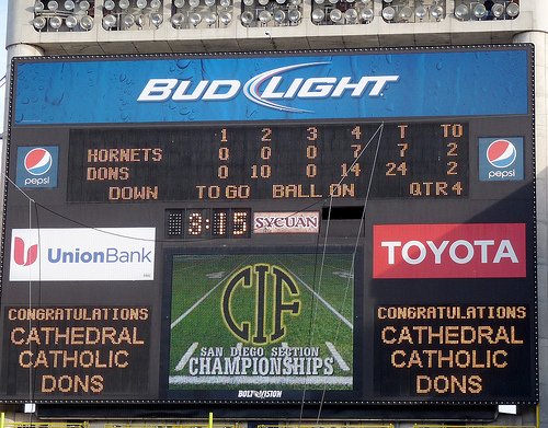 Final score – Cathedral Catholic 24, Lincoln 7