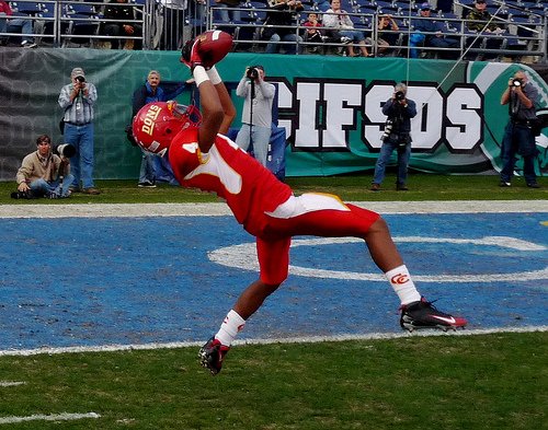 Cathedral Catholic receiver Szongaia Brown couldn’t haul in this pass despite a diving effort