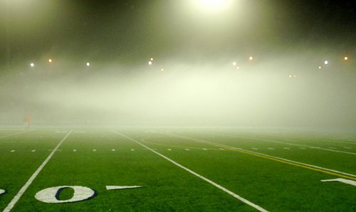 The fog rolled in quickly late in the Bishop’s-Francis Parker game