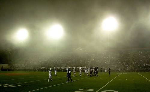 The fog rolled in quickly in the third quarter of the Oceanside-Servite game