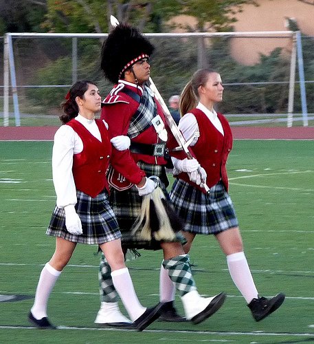 Members of Helix’s band performed a number before the Helix-Santa Fe Christian game