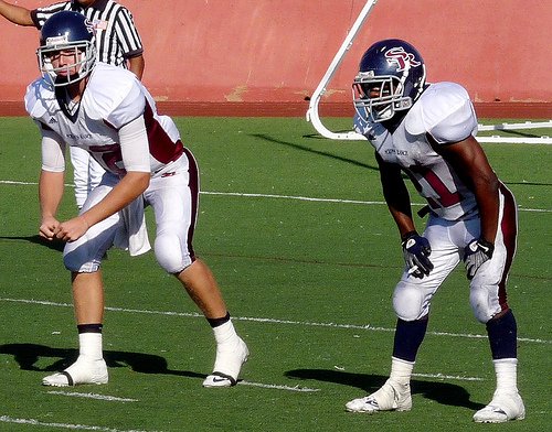 Scripps Ranch quarterback Jake Fish (left) and running back Austin Dennis in the backfield