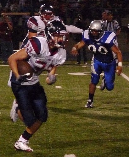 Steele Canyon running back Jake Wragg looks for a seam upfield