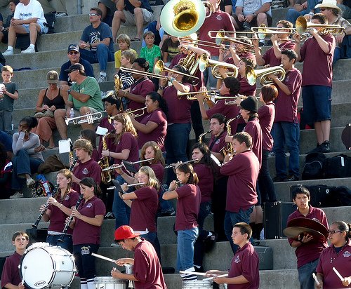 Point Loma’s band strikes up a tune in the stands