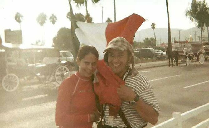 after crossing the finish line in Ensenada