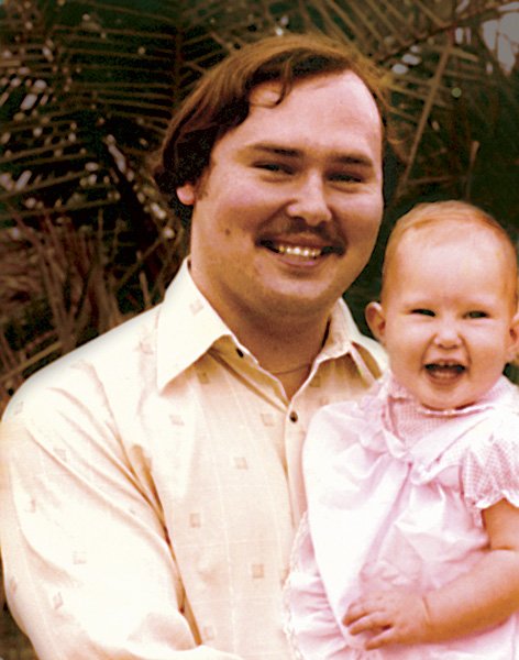 Brianna with her father in 1980.