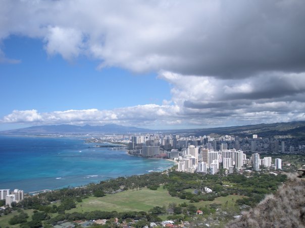 The view of Waikiki from Diamond Head
