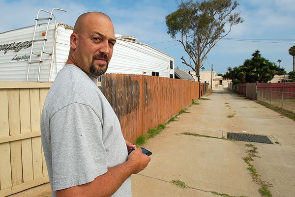 Robert Brians was arrested after he confronted a snooping Imperial Beach code compliance official in the alley behind his house. - Image by Alan Decker