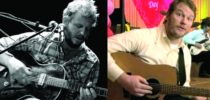 Bon Iver (the one on the left) brings his new thing to Spreckels Friday night.