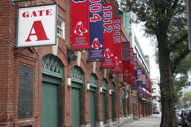 Street shot of Fenway Park
