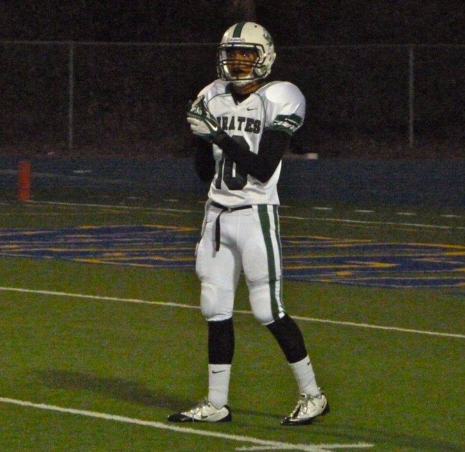 Oceanside receiver Daniel Cedillo awaits the opening kickoff