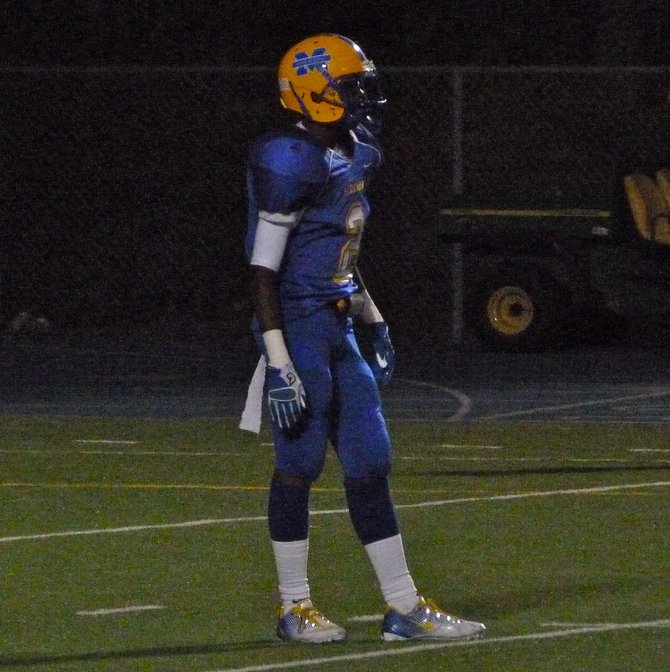 Mira Mesa receiver Addison Morrow waits for an Oceanside punt