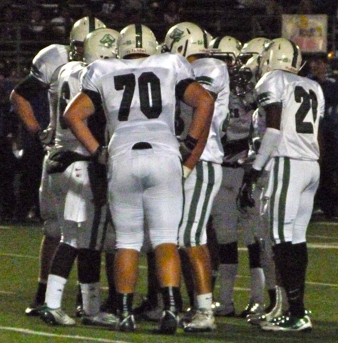 Oceanside in the offensive huddle