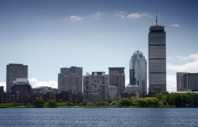 Boston Skyline taken from across the Charles River in Cambridge