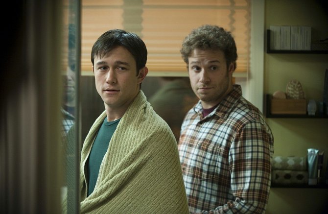 Before his diagnosis, Adam jogs. After diagnosis, he sits on the couch. Joseph Gordon-Levitt and Seth Rogen star in slice-of-life indie 50/50. 