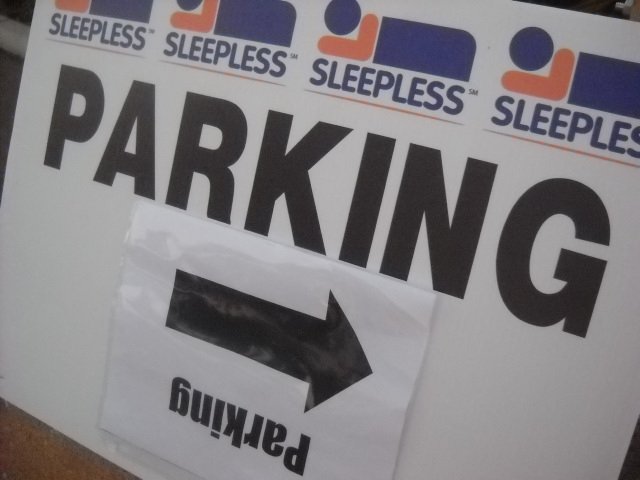 Sleepless in San Diego parking signage.