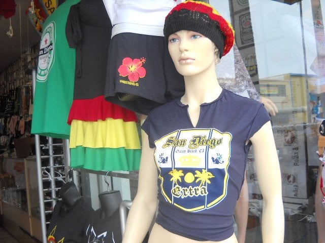 Hot OB mannequin looking rasta on Newport Ave.