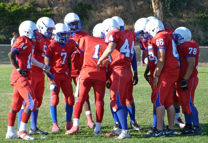 Crawford in the offensive huddle