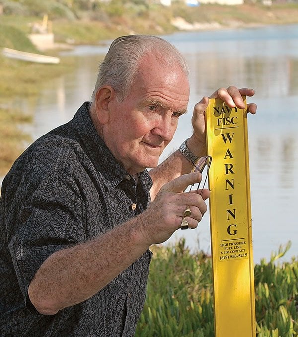 Point Loma resident Jim Gilhooly worries about the 57-year-old fuel pipeline.