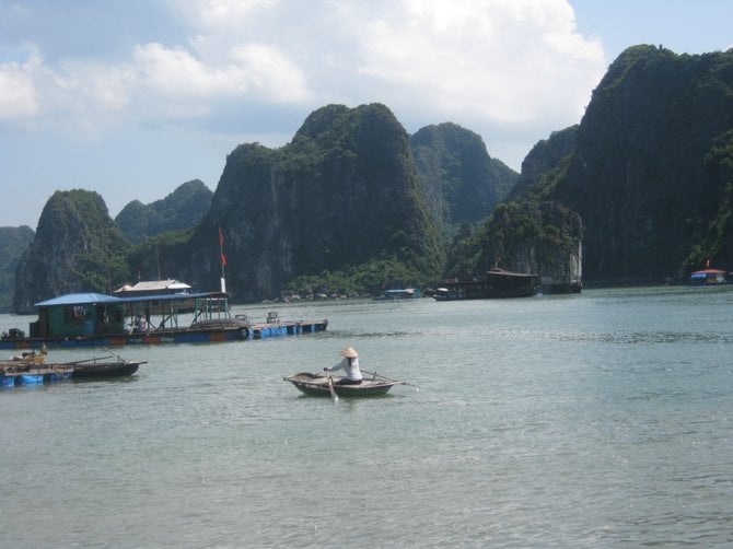 Halong Bay, off the northeast coast of Vietnam, is one of the most scenic spots in Asia.