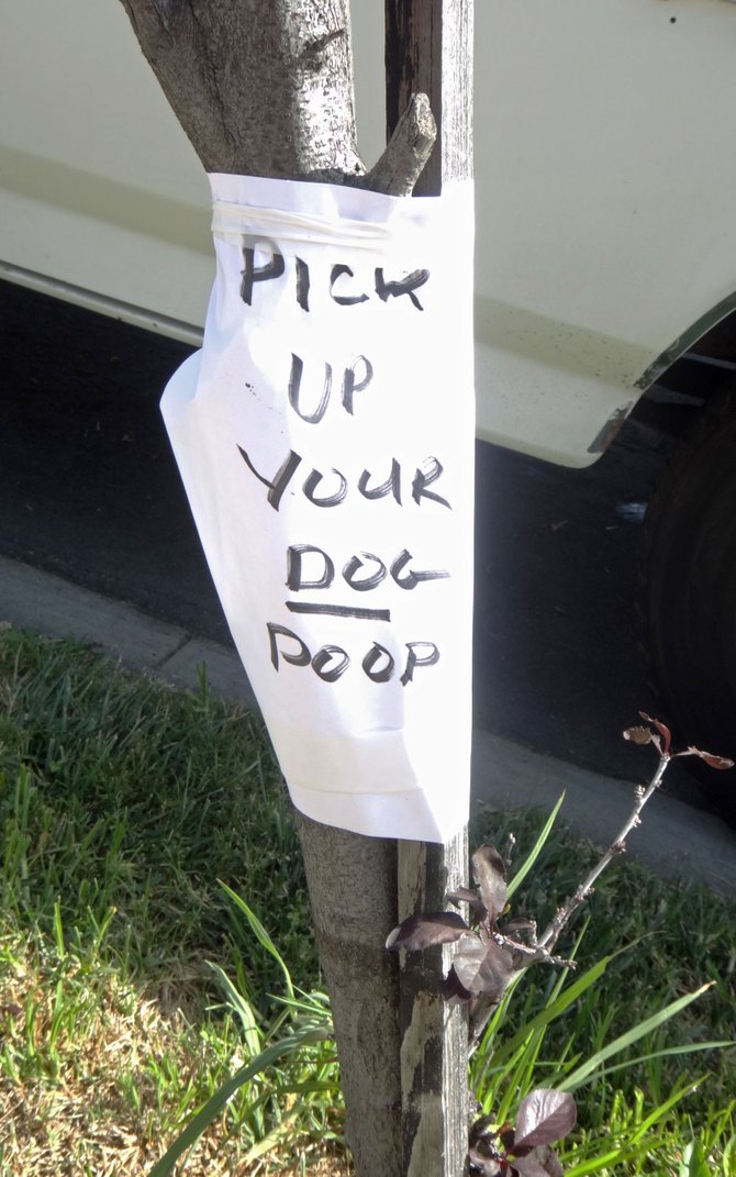 This is definitely a sign of the times!  Seen next to a sidewalk in North Park. 
