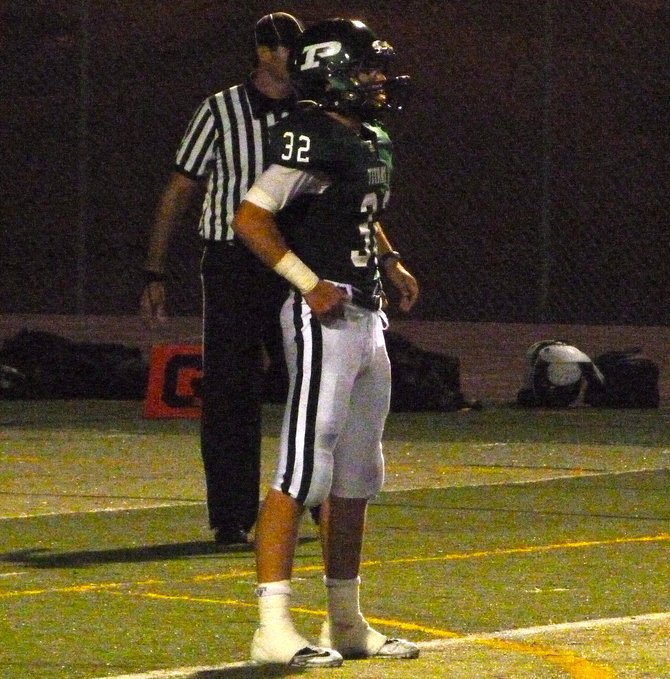 Poway defensive back Ryan Sharpe lines up to receive a Westview punt