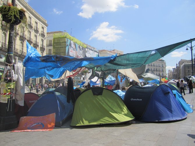 Activist tents in Puerto del Sol