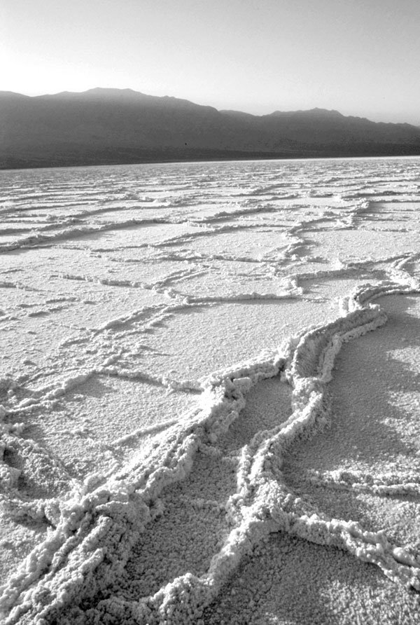 Death Valley salt pan at lowest spot