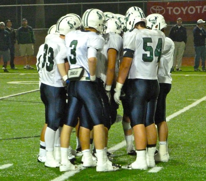 La Costa Canyon in the offensive huddle