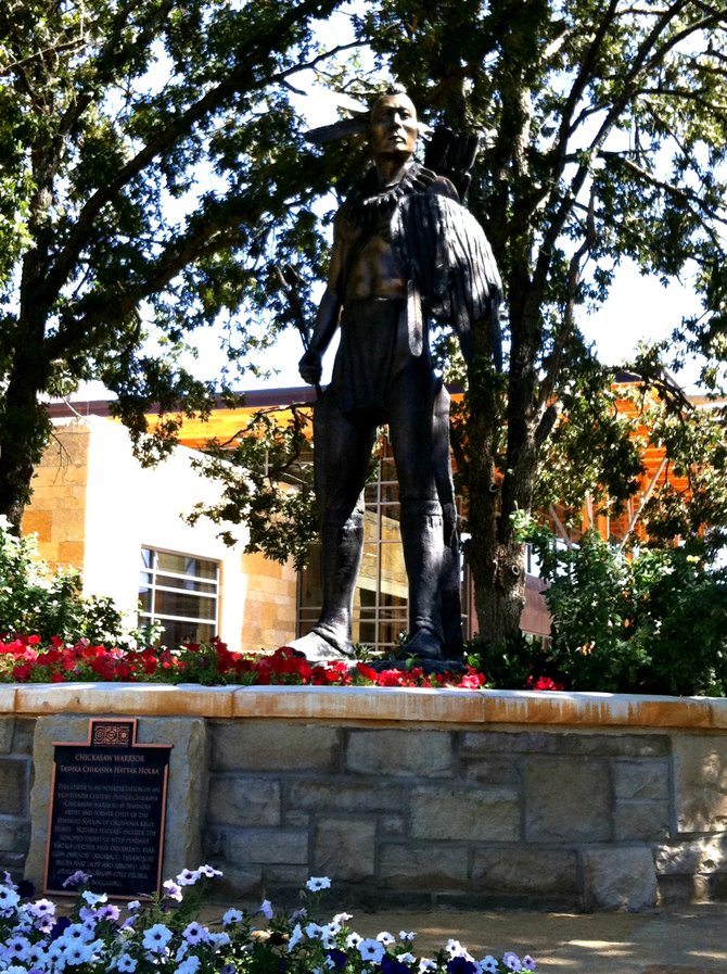 Chickasaw warrior statue