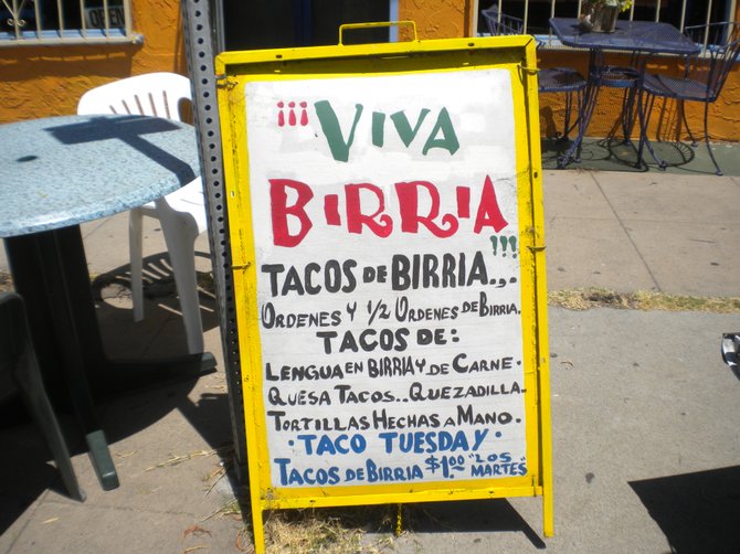 Birria: usually goat in Mexico, usually beef in the U.S.