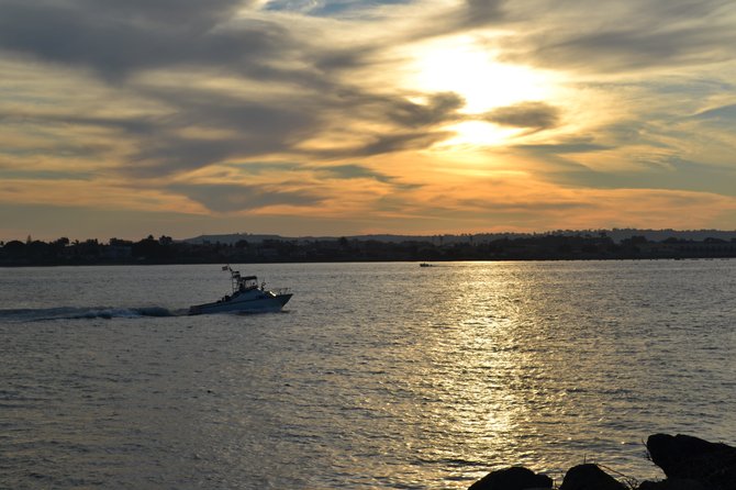 San Diego Bay Sunset After The Rain.