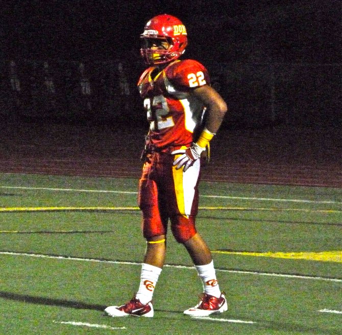 Cathedral Catholic running back Chris Moliga waits for a St. Augustine kickoff