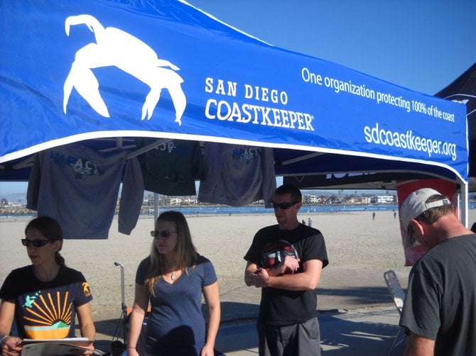 Thanksgiving weekend beach clean-up at North Jetty in OB.